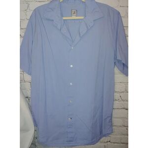 JC Penney VINTAGE Men's XL Light Blue Short Sleeve Shirt